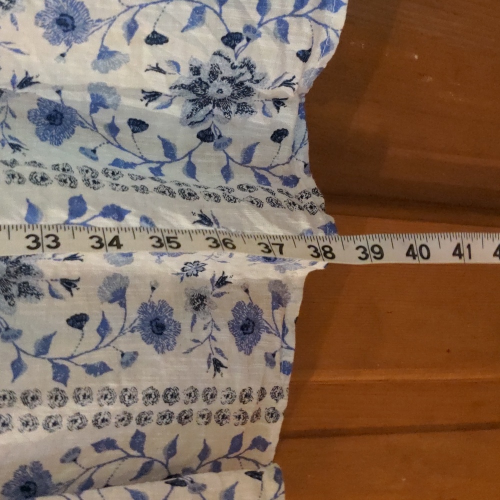 Old Navy Periwinkle Floral Shirred Off Shoulder Cap Sleeve Dress Size L - Picture 10 of 10